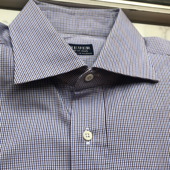 Like new! Breuer men’s shirt size 15 ½ 40 (Italian) made in Italy! - Picture 1 of 3